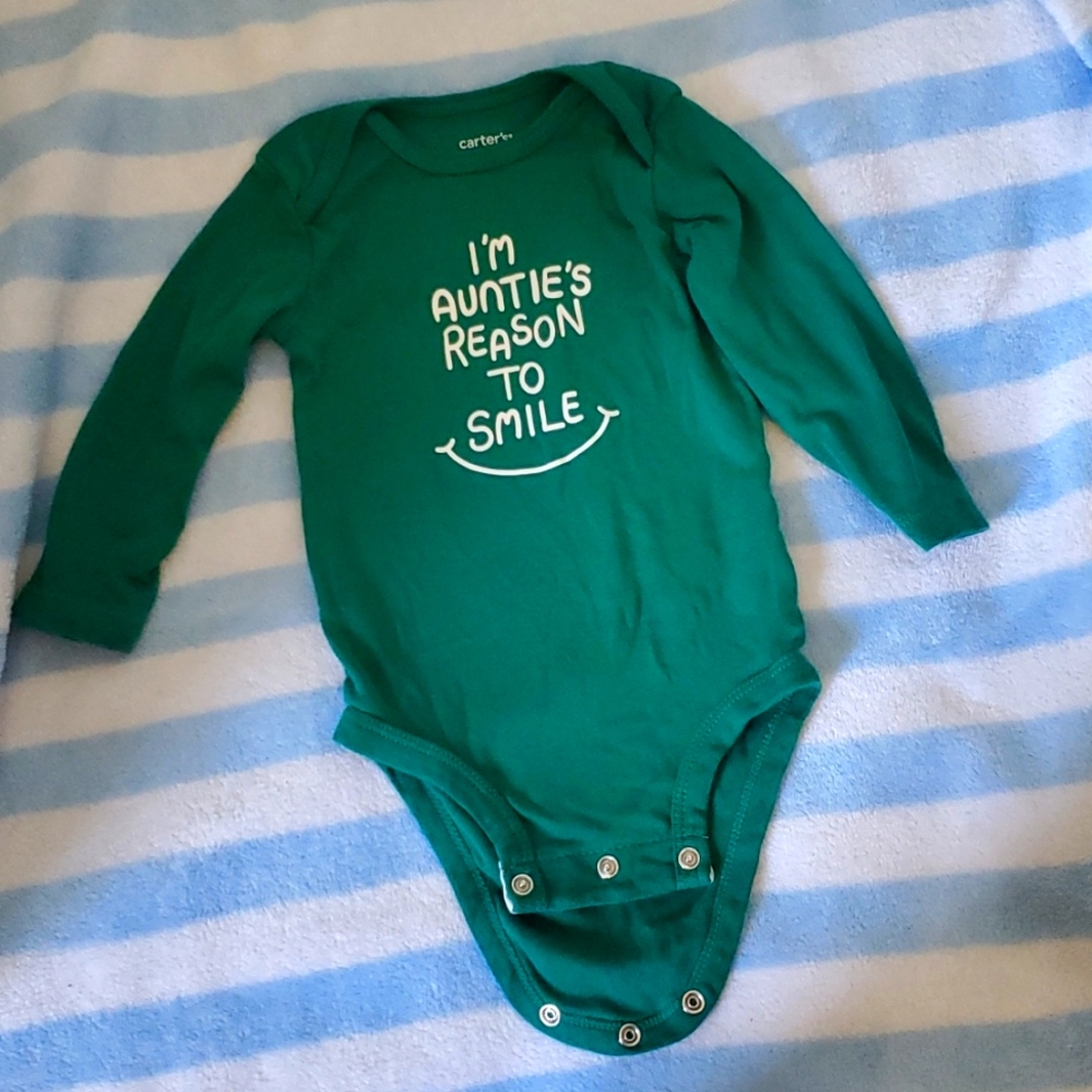 I'm aunties reason to smile 12 month diaper shirt